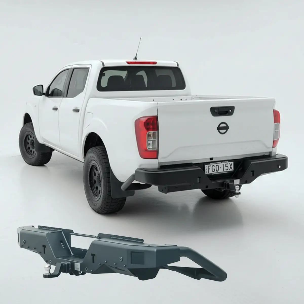 Np300 Navara Rear Step Tow Bar - Rockarmor 4X4 1