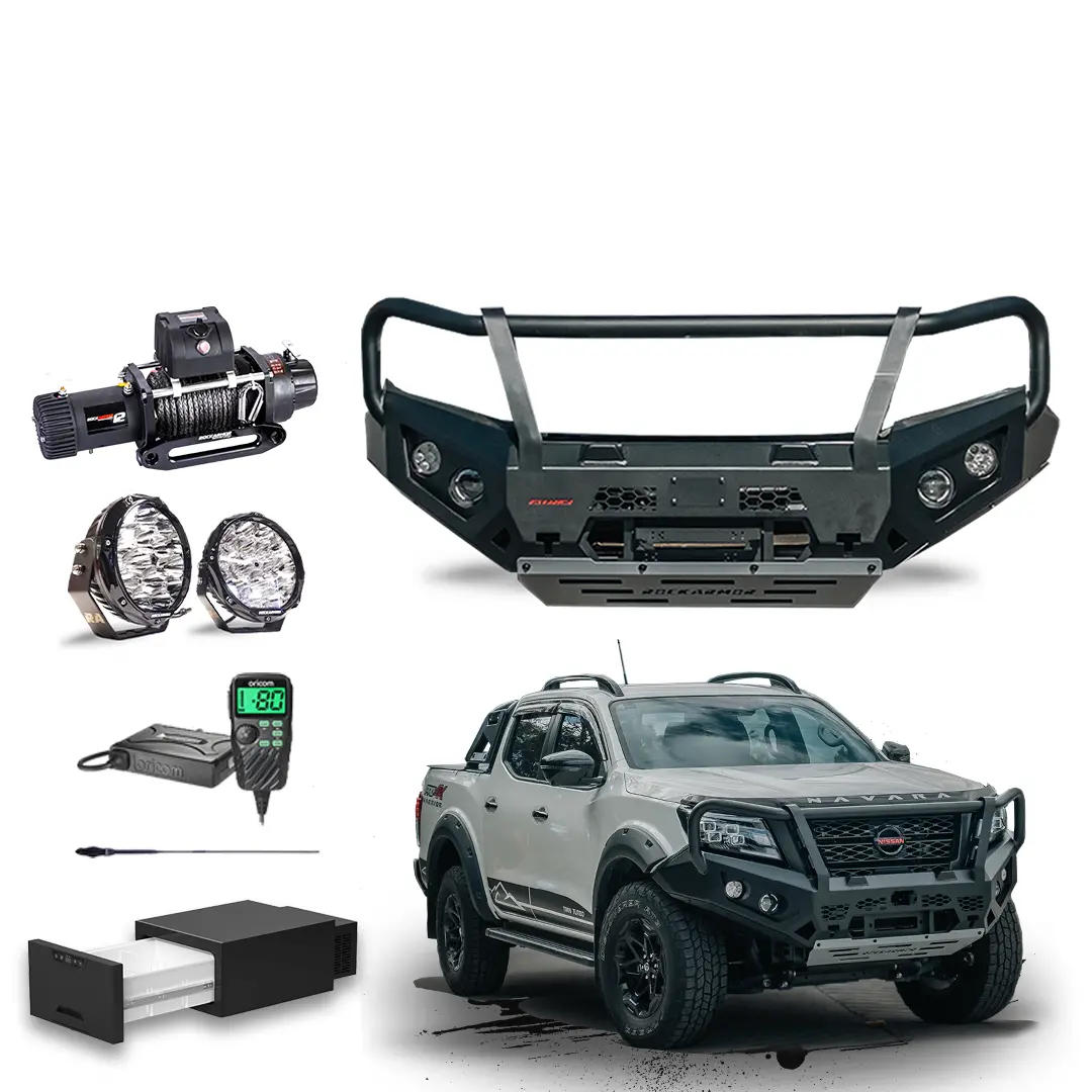Np300 Touring Pack Suits 2015+ - Bullbar, Winch, Lights, Uhf + Free Fridge 1