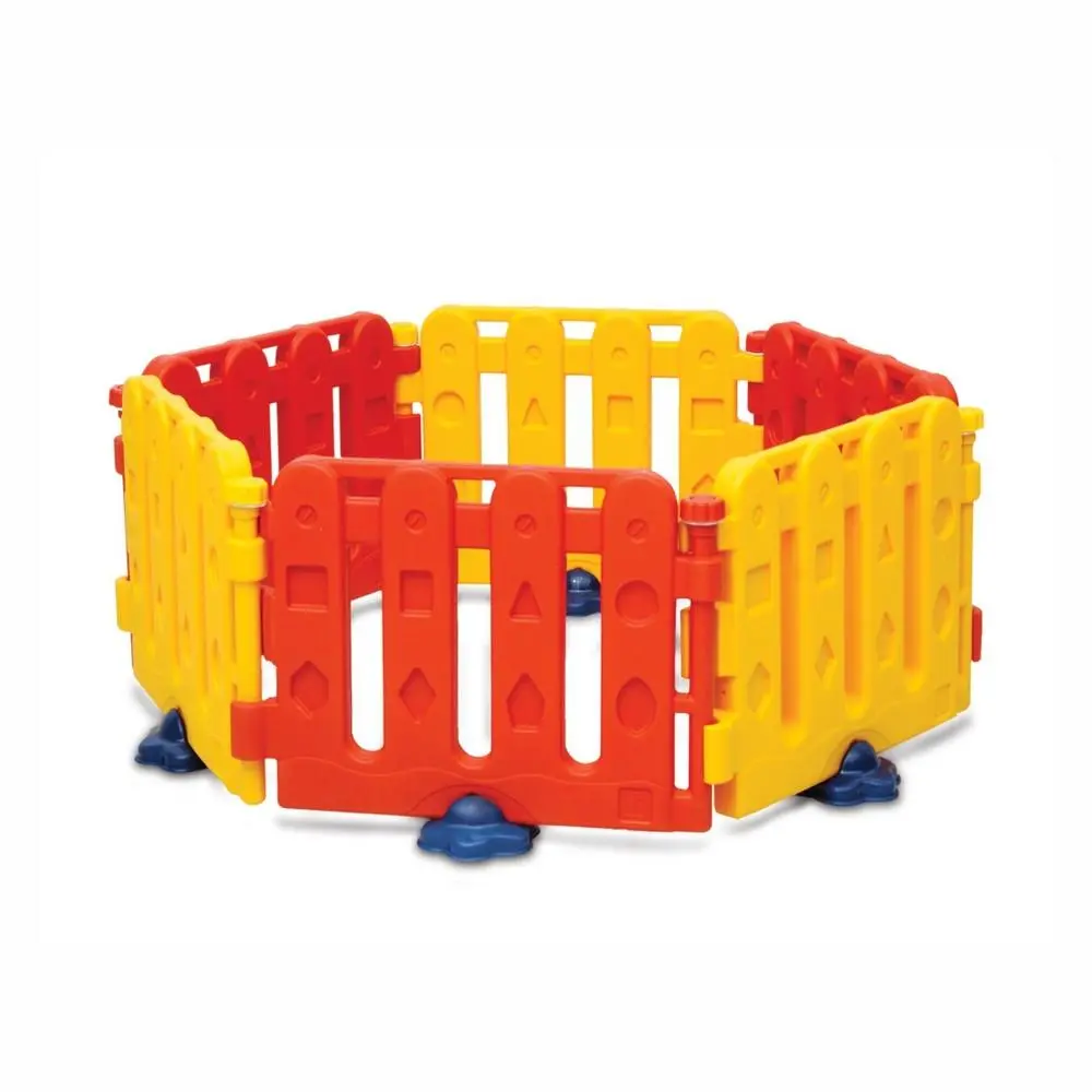 Ok Play Activity Center Play Safety Yard With 6 Panels For Kids, Red & Yellow, Ages 1 To 2 Years 2