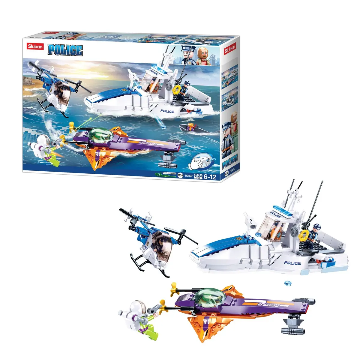Sluban Manhunt In Sea, Building Blocks For Ages 6+ 1