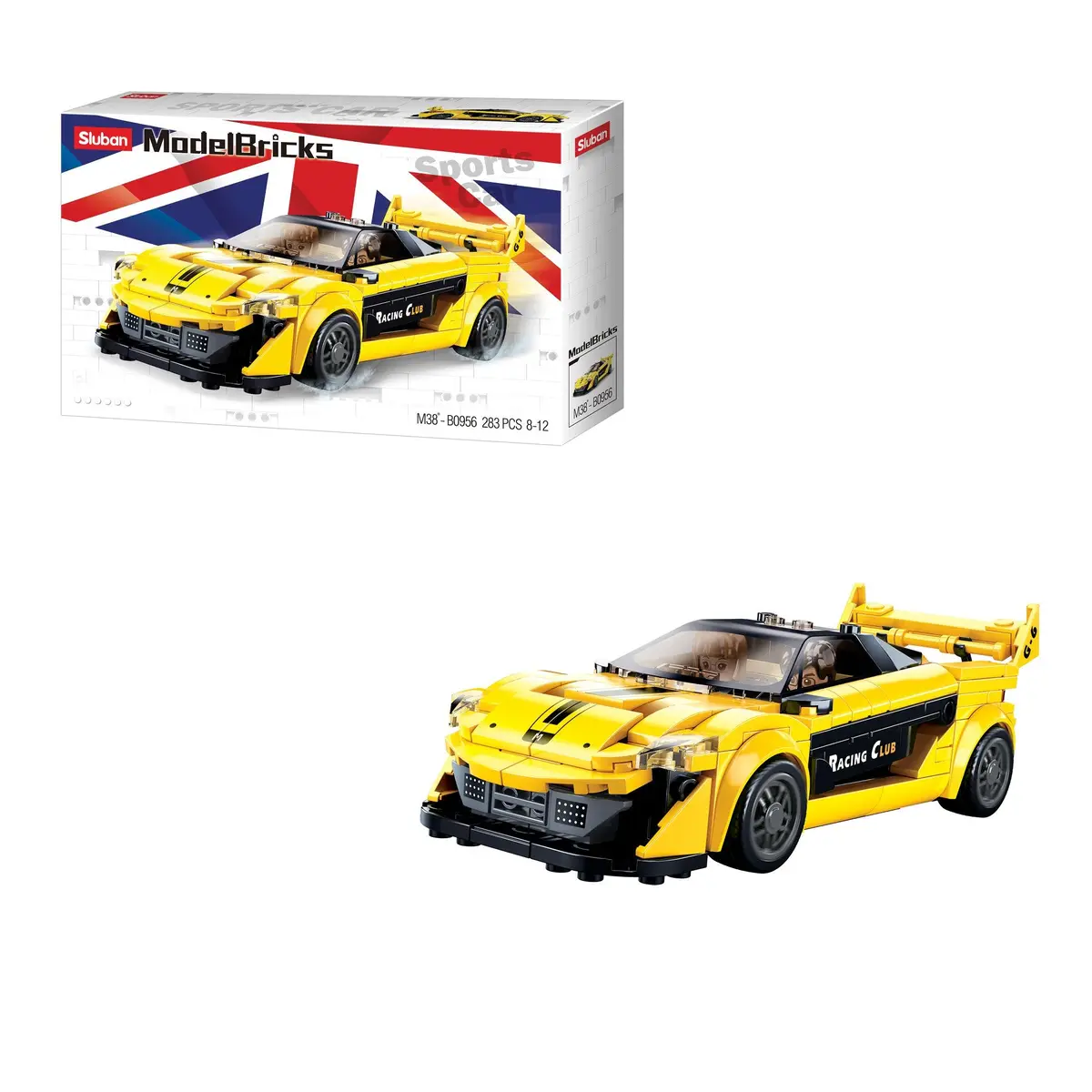 Sluban Racing Car - Yellow, Building Blocks For Ages 6+ 1