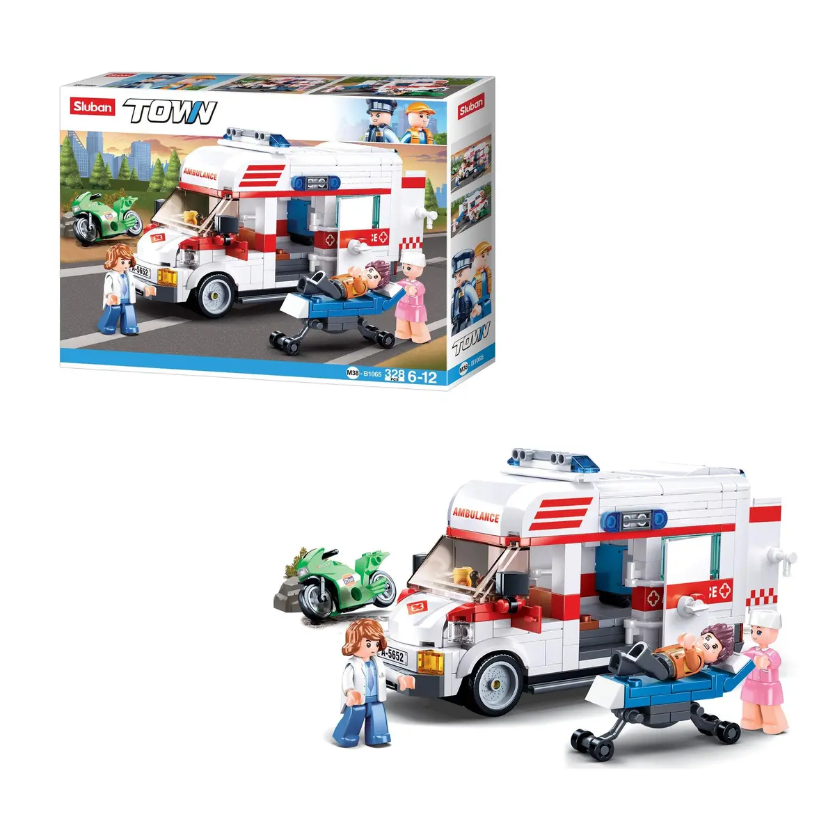 Sluban Ambulance-Large, Building Blocks For Ages 6+ 1