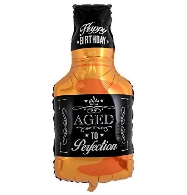 Partycorp Happy Birthday Whiskey Bottle Shaped Foil Balloon For Party Decoration, Pack Of 1 1