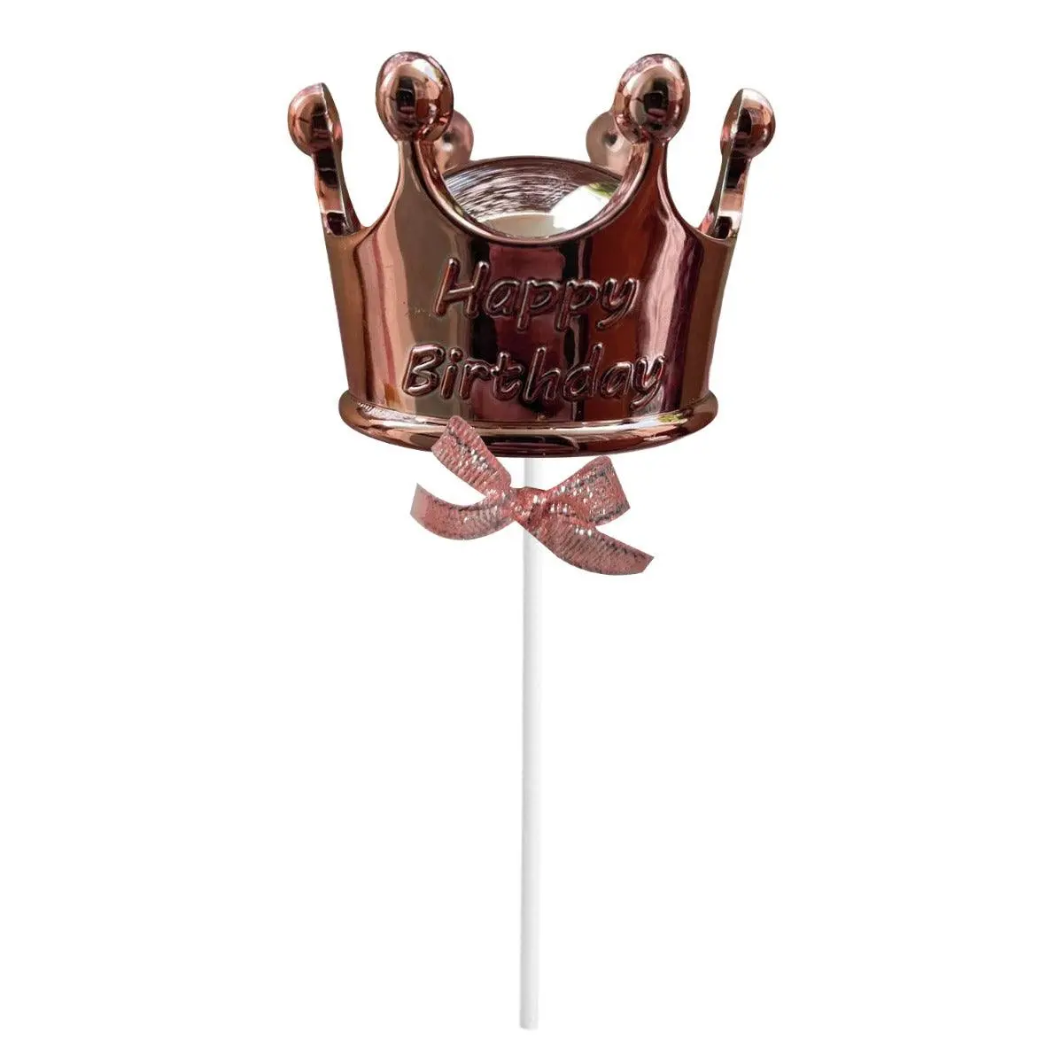 Partycorp Rose Gold Crown Shaped Cake Topper, 1 Pc 1