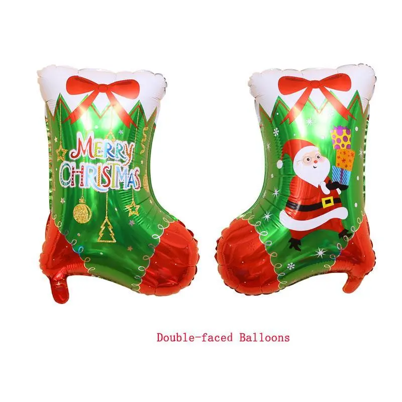 Partycorp Santa Printed Socks Shaped Foil Balloon For Christmas Party Decoration, 1 Piece 1