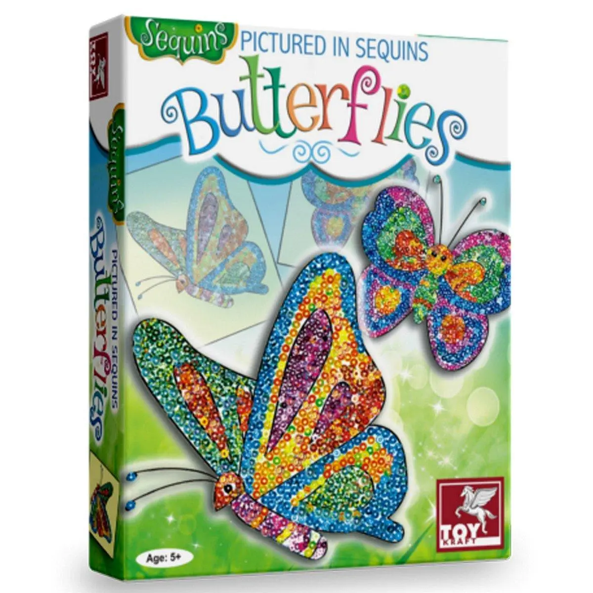 Toykraft Pictured In Sequins Butter Flies, Art And Craft Kit, Sand Art, Sequin Art 1