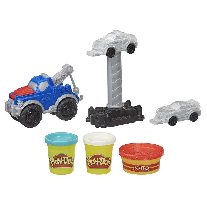 Play-Doh Wheels Tow Truck Toy For Kids 3 Years And Up With 3 Non-Toxic Play-Doh Colors 1