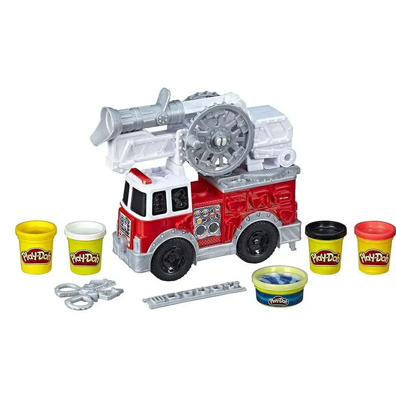 Play-Doh Wheels Firetruck Toy With 5 Non-Toxic Colors Including Play-Doh Water Compound 1