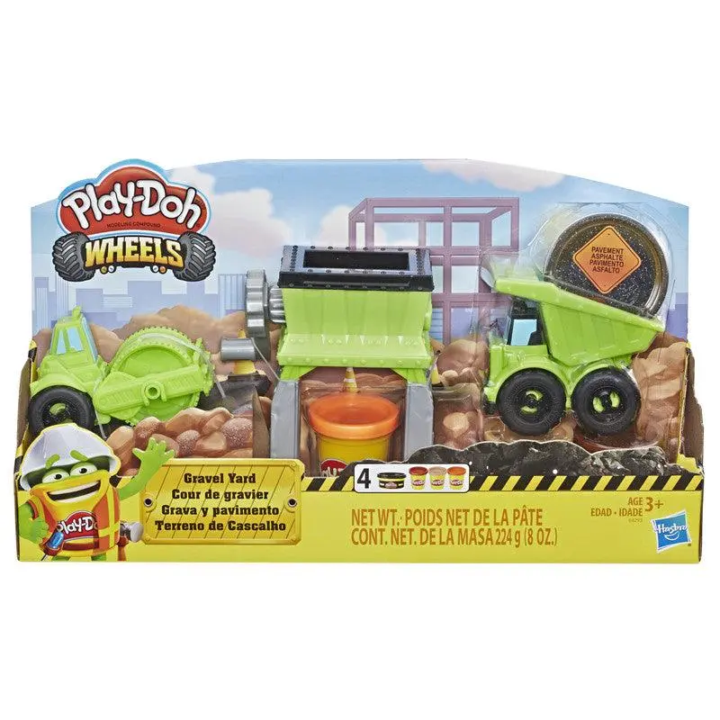 Play-Doh Wheels Gravel Yard Construction Toy With Non-Toxic Pavement Buildin' Compound Plus 3 Additional Colors 1