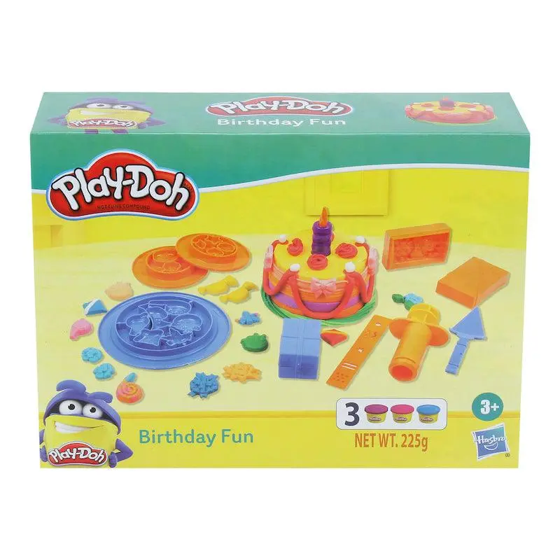 Play-Doh Birthday Fun Playset For Kids 3 Years And Up With 3 Non-Toxic Colors 1