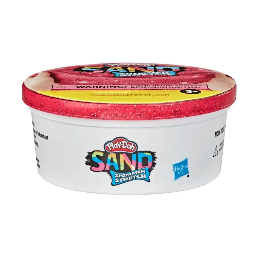 Play-Doh Sand Shimmer Stretch Single Can Of Sparklybright Red Compound 1