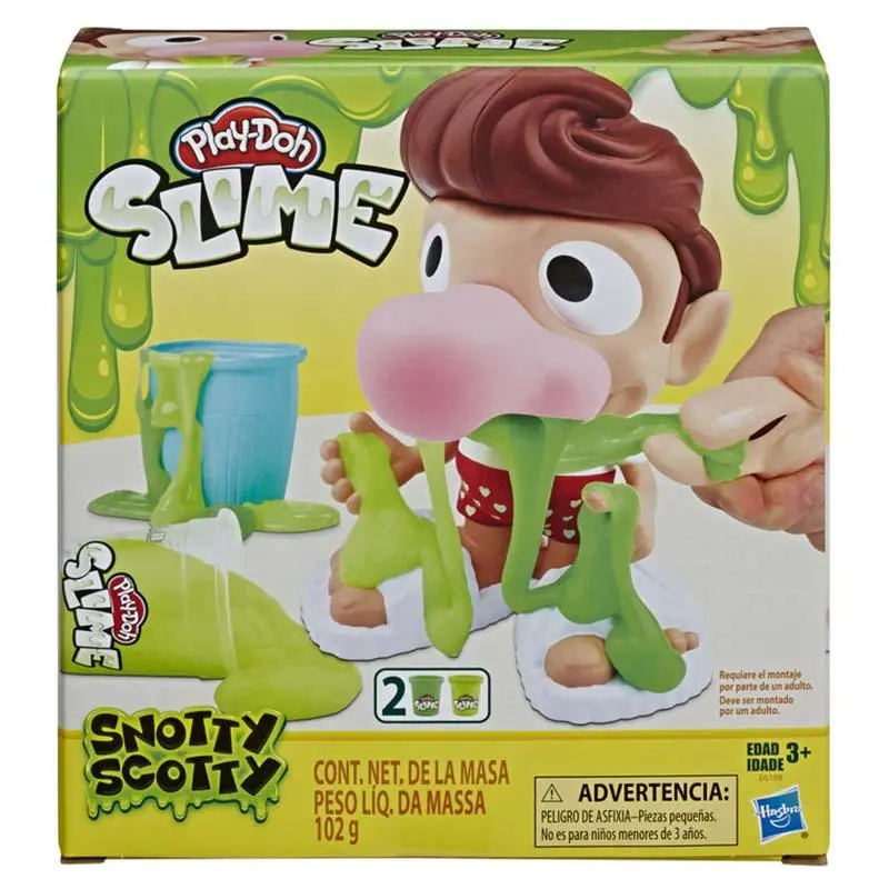 Play-Doh Slime Snotty Scotty Funny Toy For Kids 3 Years And Up With 2 Cans Of Slime Snot 1