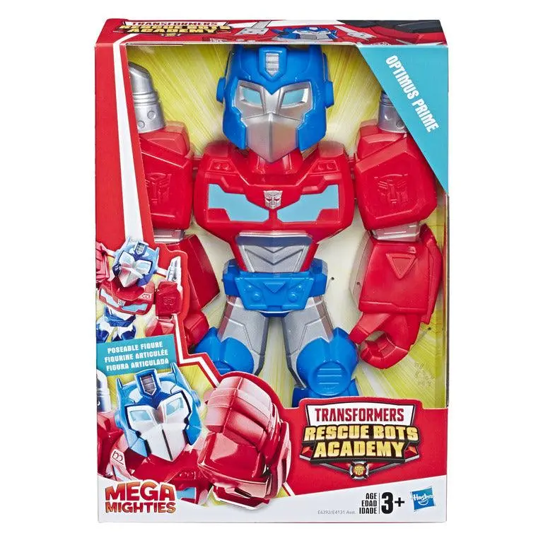 Playskool Heroes Mega Mighties Transformers Rescue Bots Academy Optimus Prime Figure 10-Inch Figure, Collectible Toys For Kids Ages 3 And Up 1