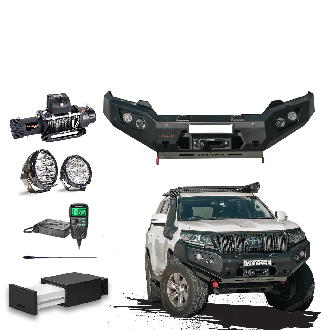 Prado 150 Touring Pack Suits: Prado 150 11/2017 - 2025 - Bullbar, Winch, Lights, Uhf + Free Fridge 1