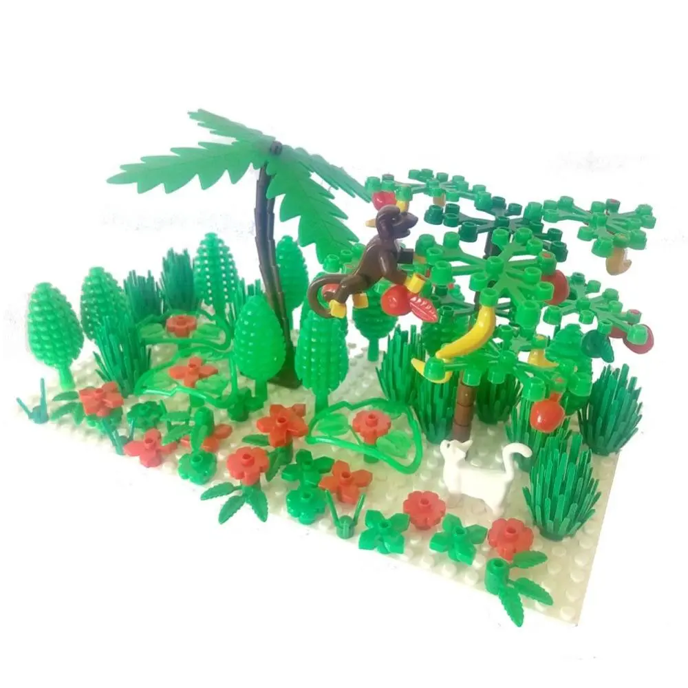 2417 Limb 6064 Bush 3778 Tree 6255 Plant Flower Stem Animal Moc Accessory Diy Building Block Brick Assemble Particles Brickset 1