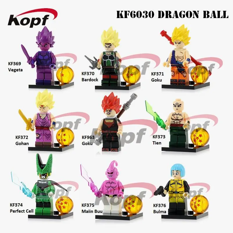 Lego Building Blocks Dragon Ball Z Figures Goku Vegeta Perfect Cell Majin Buu Gohan Bulma Bardock Bricks Kids Toys 1