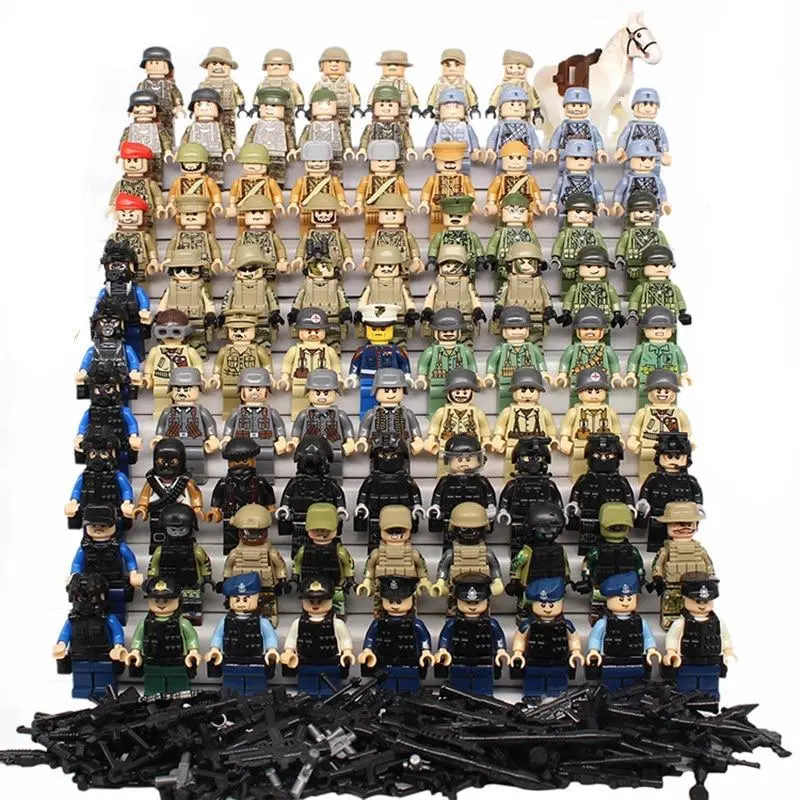 Swat Military Figure World War Ii Marine Corps Army Soldiers Special Forces Building Blocks Set Compatible With Lego Weapon 1