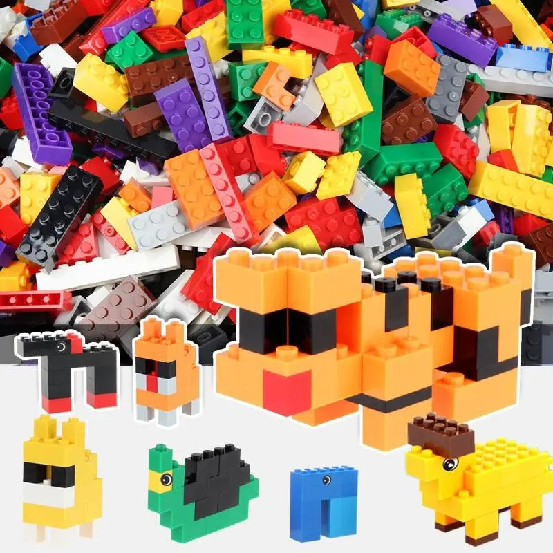 1000/500 Pcs Building Blocks Bricks Set Creator City Diy Creative Toys 1