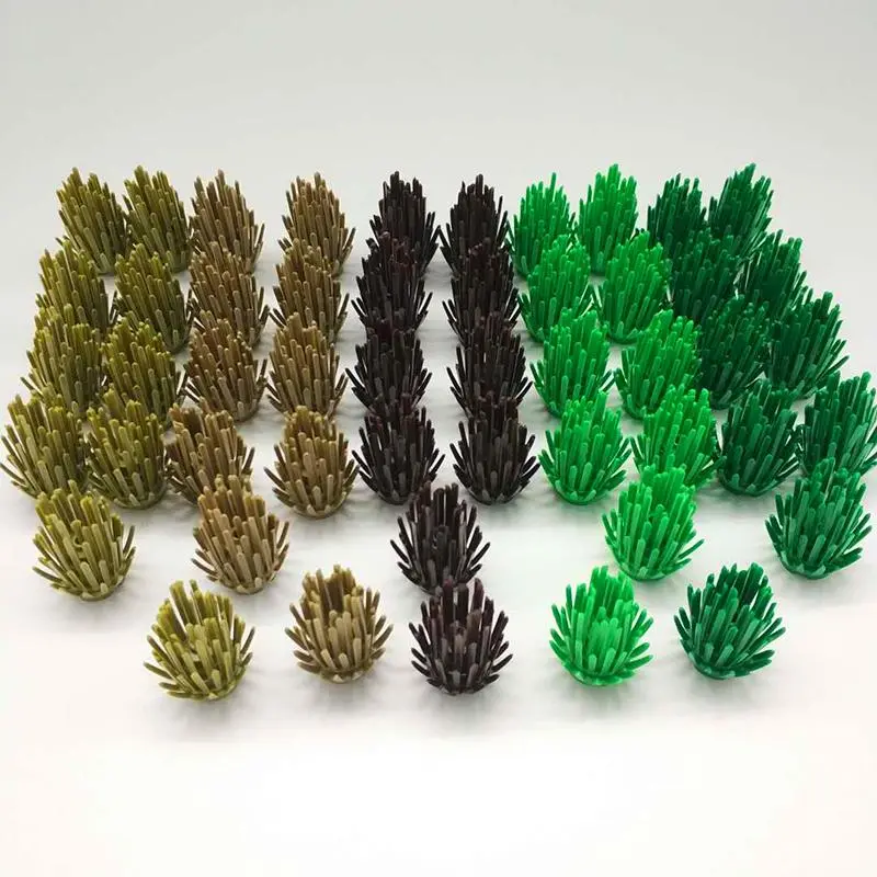 Lego 10Pcs/Lot Bush Trees Green Grass Building Bricks Plants Blocks City Parts Accessories 1
