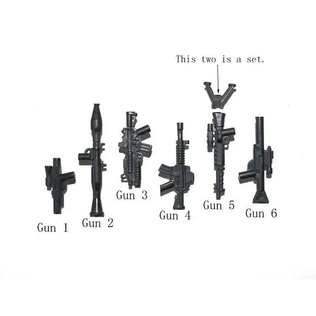 New Weapon For Ninja Darth Vader Clone Trooper Police Castle Knight Shield Spear Crossbow Building Block Lego 20