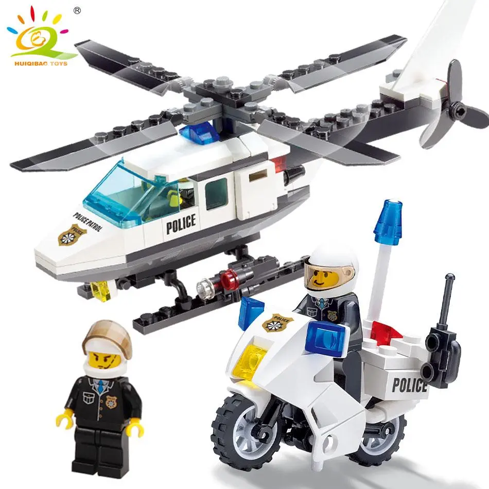Lego Air Force Plane  Police City Helicopter Motorcycle | Brickpick 1