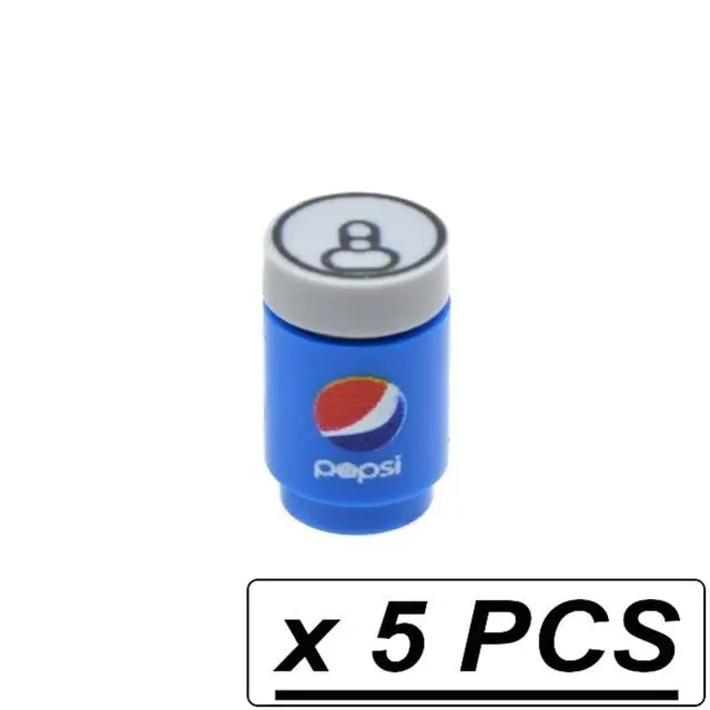 5Pcs/Lot Brick Printed Cola Drinks Spirit Tonic Water Moc City Parts Building Blocks Gifts Toys For Children Lego 12