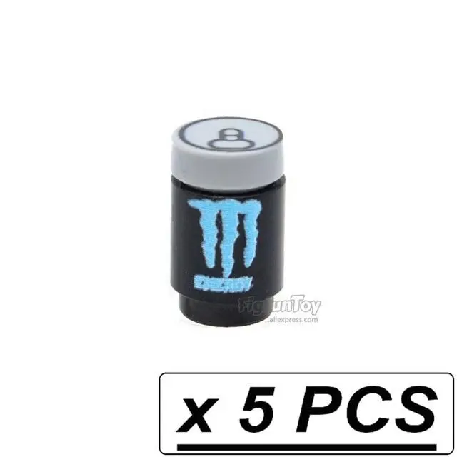 5Pcs/Lot Brick Printed Cola Drinks Spirit Tonic Water Moc City Parts Building Blocks Gifts Toys For Children Lego 14