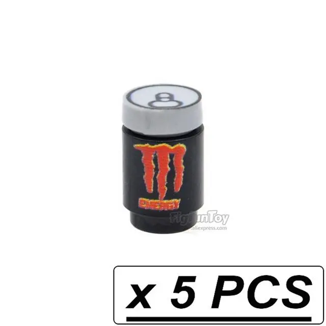 5Pcs/Lot Brick Printed Cola Drinks Spirit Tonic Water Moc City Parts Building Blocks Gifts Toys For Children Lego 8