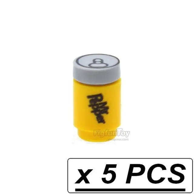 5Pcs/Lot Brick Printed Cola Drinks Spirit Tonic Water Moc City Parts Building Blocks Gifts Toys For Children Lego 12