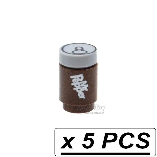 5Pcs/Lot Brick Printed Cola Drinks Spirit Tonic Water Moc City Parts Building Blocks Gifts Toys For Children Lego 13