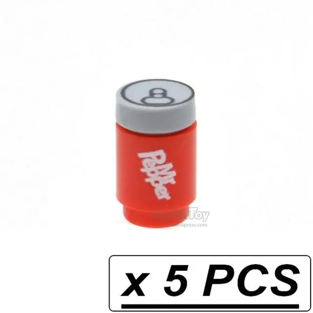 5Pcs/Lot Brick Printed Cola Drinks Spirit Tonic Water Moc City Parts Building Blocks Gifts Toys For Children Lego 14