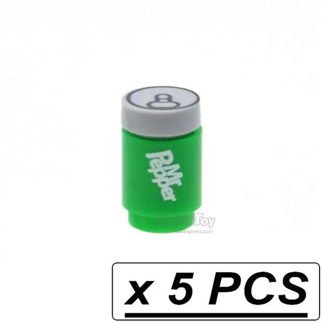 5Pcs/Lot Brick Printed Cola Drinks Spirit Tonic Water Moc City Parts Building Blocks Gifts Toys For Children Lego 17