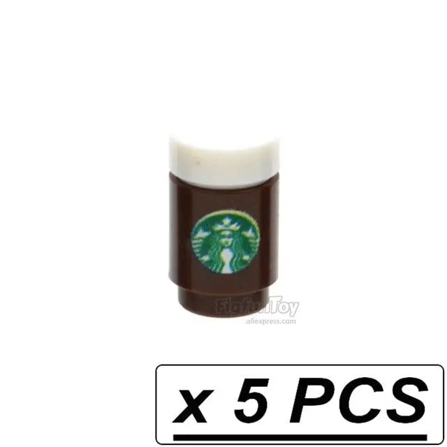 5Pcs/Lot Brick Printed Cola Drinks Spirit Tonic Water Moc City Parts Building Blocks Gifts Toys For Children Lego 17