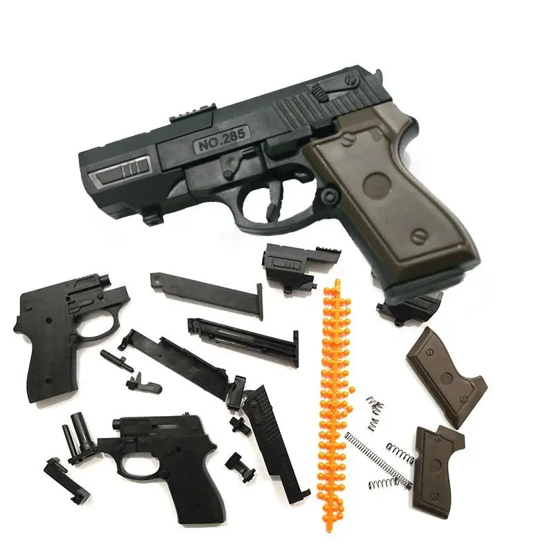 1:3 Mini 10Cm Toys Gun Model Building Blocks Assembled Toy Hands-On Educational Toy (Can Fire Bullets)Instruction Go To Details 1