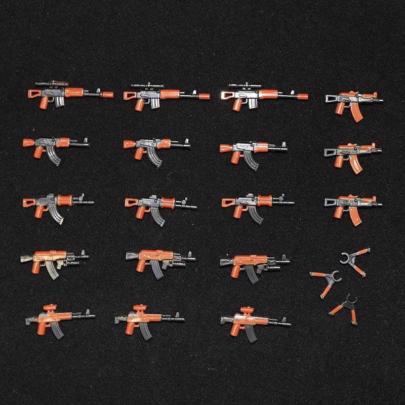 21Pcs Moc Weapon Pack Legoinglys Military Building Blocks Swat Police Soldiers Figure Ww2 Gun Builder Series Army Accessory Toys 1