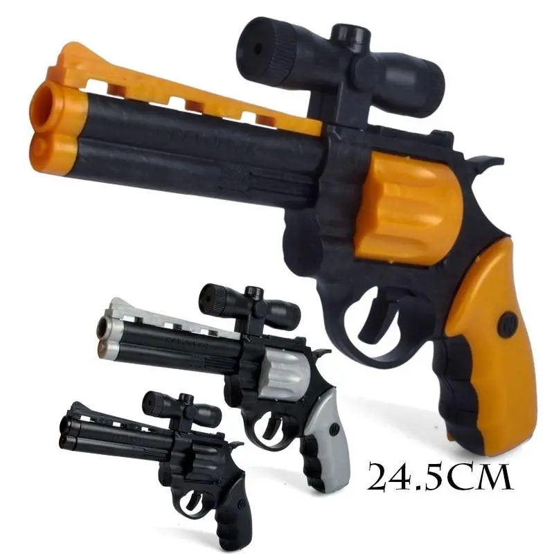 24.5Cm Diy Assembled Pistol Gun Revolver Building Block Toys Gun Simulation Demolition Toy With Instructions Can Fire Bullets 1