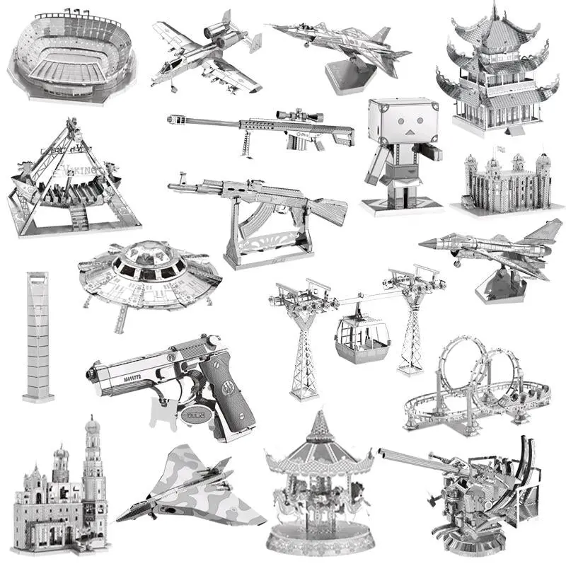 3D Metal Model Puzzles Diy Puzzle Jigsaw Kit For Adults Children Educational Collection Toys Church 1