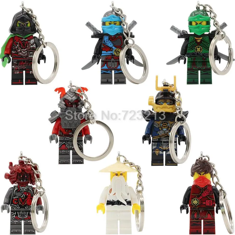 Jay Kai Carmadon Nya Ninjagoed Krux Keychain Vermin Wu Chaveiro Cole Pythor Key General Of Cryptor Diy Building Blocks Toys 1