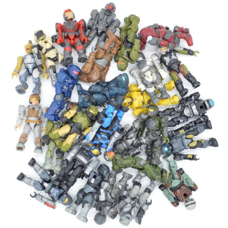 10/20/50Pcs Lot Halo Wars Random Styles Warriors Monsters Building Blocks Bricks Games Kids Gifts Toys With Weapons Guns 1