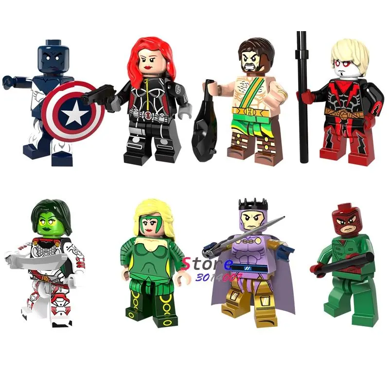 Lego Super Hero Marvel Vance Astro Black Widow Heracles Adam Warlock Gamora Amora Wrecker Building Blocks Toy For Children 1