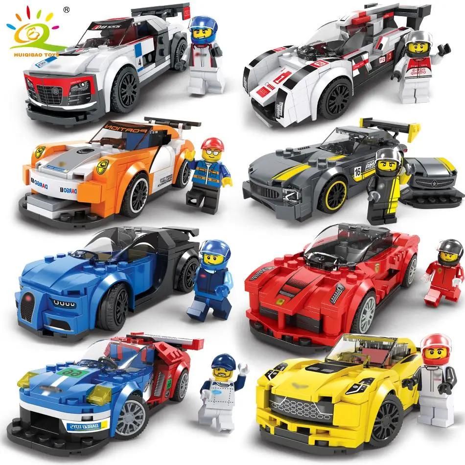 Roadster Racing Car Aferraried Model Building Blocks Compatible Legos Technic City Figures Enlighten Bricks Toys For Children 1