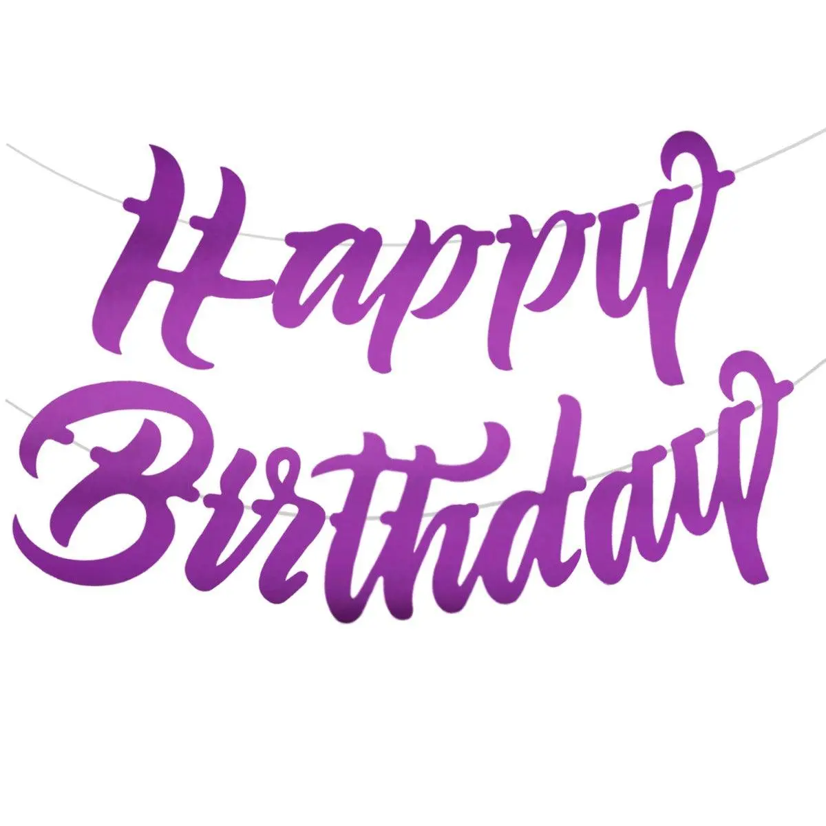 Partycorp Purple Cursive Happy Birthday Alphabet Letter Banner Decoration Set 1