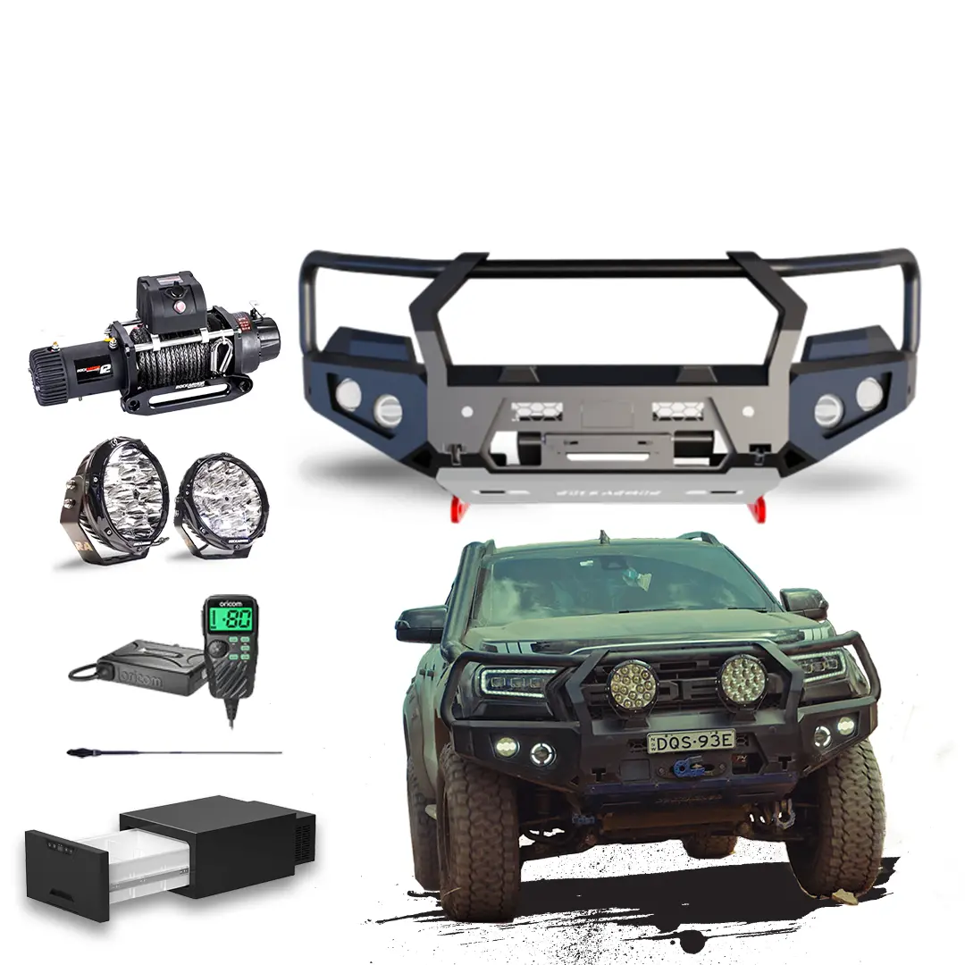 Ford Ranger Touring Pack Suits: Px2 & Px3 - Bullbar, Winch, Lights, Uhf + Free Fridge 1