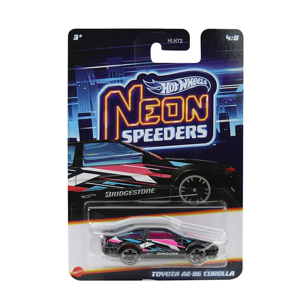 Hot Wheels Neon Speeder 2025 Edition 1:64 Scale Toyota Ae-86 Corolla Die-Cast Vehicles For Ages 3+ 1