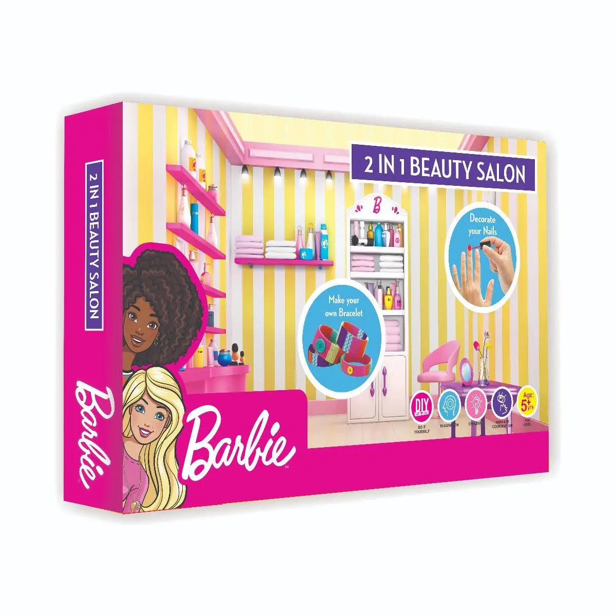 Barbie 2 In 1 Beauty Salon Nail Art And Bracelet Making Kit 1