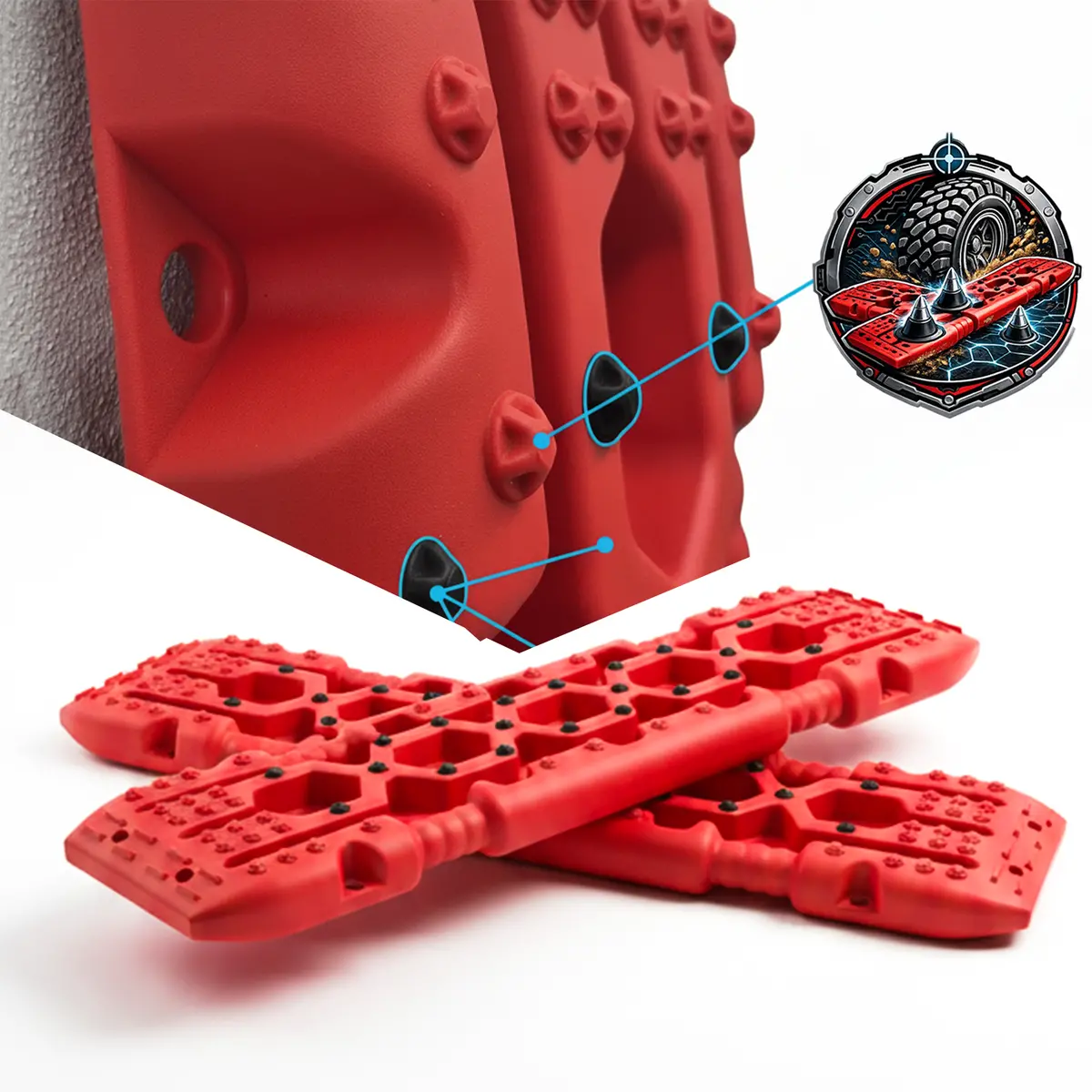 Recovery Tracks With Built-In Traction Studs 1