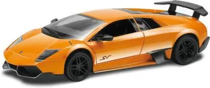 Rmz Die Cast Pull Back Lamborghini Murcielago Car, Orange 1