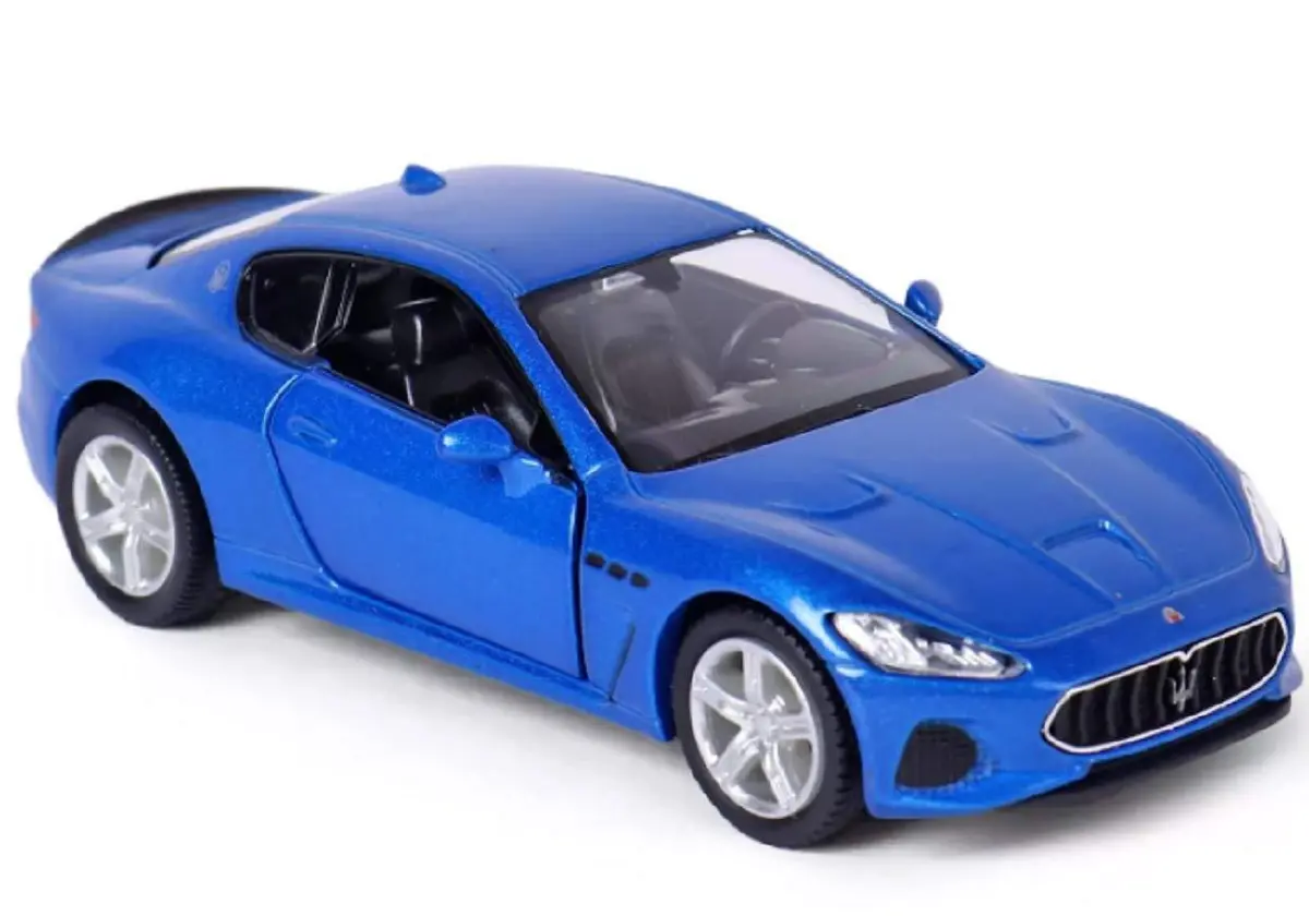 Rmz Die Cast Pull Back Maserati Granturismo, Blue 1