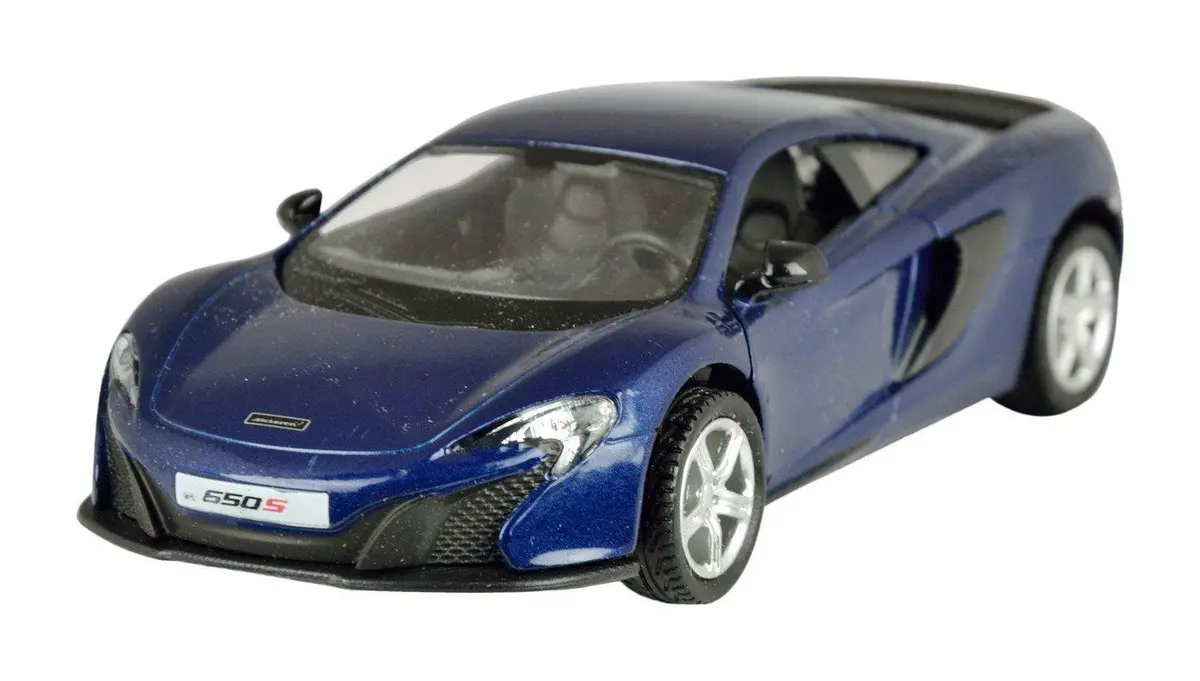 Rmz Die Cast Pull Back Mclaren 650S, Blue 1