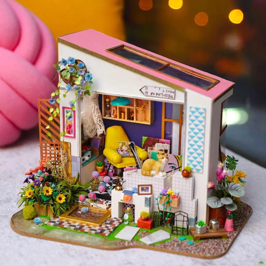 Robotime Lily's Porch Doll House Miniature Studio Diy Kit For Adults And Teens 2